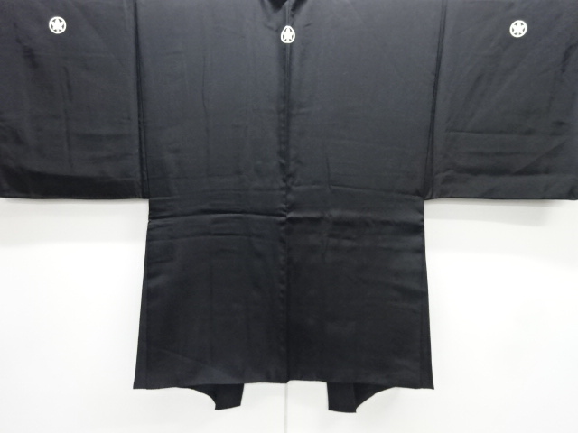 JAPANESE HAORI COAT FOR MEN / MONTSUKI HABUTAE 